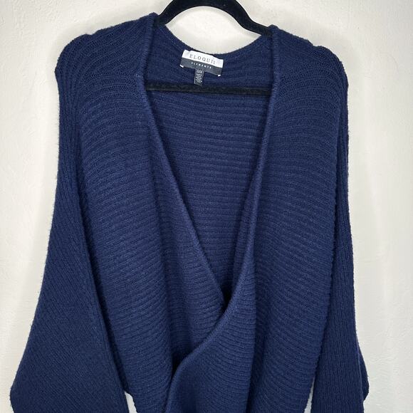 Eloquii Elements Long Dolman Sleeve Rib Knit Wrap Tie Waist Sweater Dress 22 24 - Picture 3 of 14